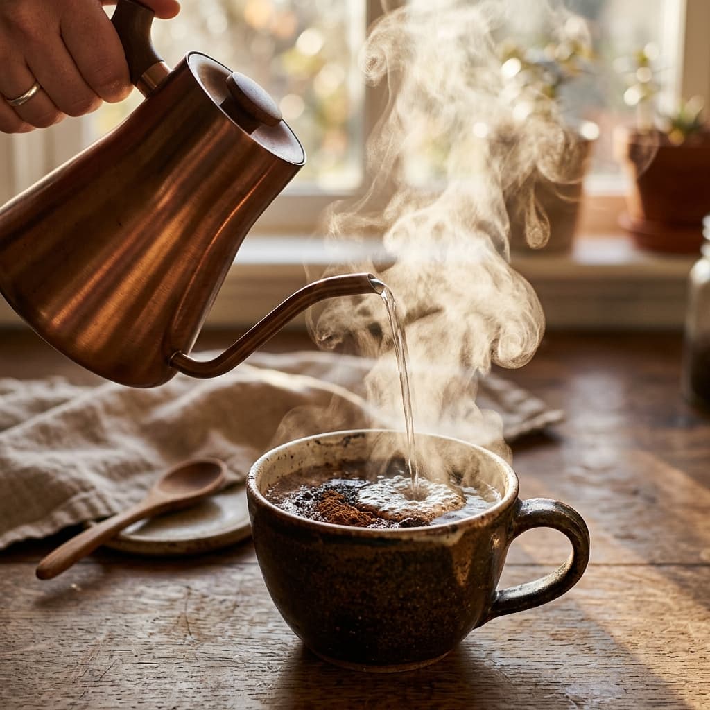 Step 2: Pour hot water